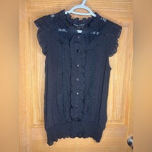 Y2K simply irresistible witchy semi sheer blouse